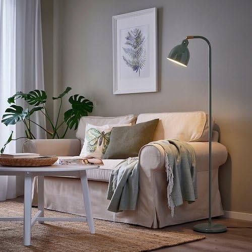 Amazon | IKEA イケア フロア 読書 ランプ グレーグリーン m40563578