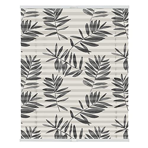 Lichtblick Plissee Klemmfix mit Motiv, ohne Bohren, Verspannt, Blickdicht, Lichtdruchlässig, Made in Germany, Julia Schumacher, Black Watercolor Branches - Schwarz 90 x 130 cm (B x L)