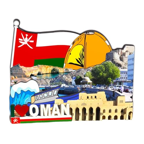 Orlaybar オマーン 装飾マグネット 3D 冷蔵庫 シティ 旅行 お土産 ツーリスト ギフト ハンドメイド クラフト 冷蔵庫 マグネット ホームデコレーション -1142のサムネイル