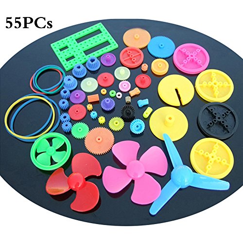 Delinx Homemade Diy Project Kits: Dc Motors,Gears,Propellers,Aa Battery Case, Cables,On/Off Switch,9V Battery Clip #TOP3