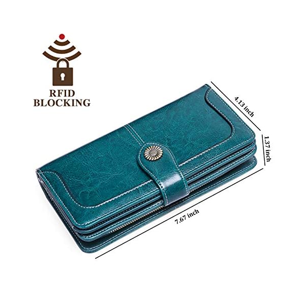 FALAN MULE Women's Wallet Genuine Leather RFID Blocking Large Capacity Trifold Ladies Wallet - Image 4