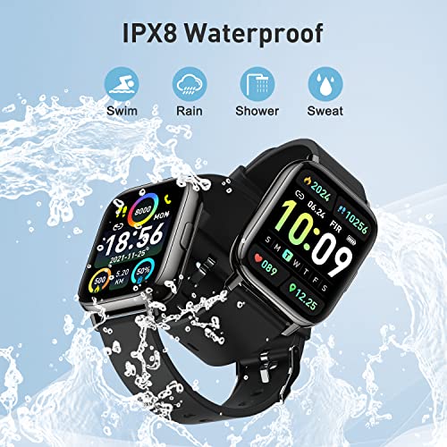 Smart Watch For Men Women Fitness: (Make/Answer Call) Bluetooth Smartwatch For Android Phone Iphone Waterproof Run Sport Digital Watches Blood Pressure Heart Rate Monitor Step Counter Sleep Tracker #TOP6