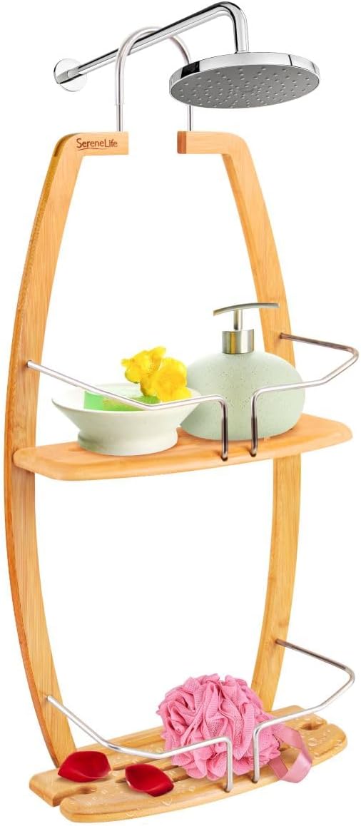 Amazon.com: Honey-Can-Do BTH-06898 Bamboo Shower Caddy : Home & Kitchen