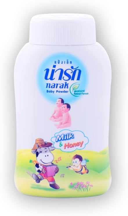 Narak Baby Powder โ Natural Formula : Milk and Honey 45g Travel Pack