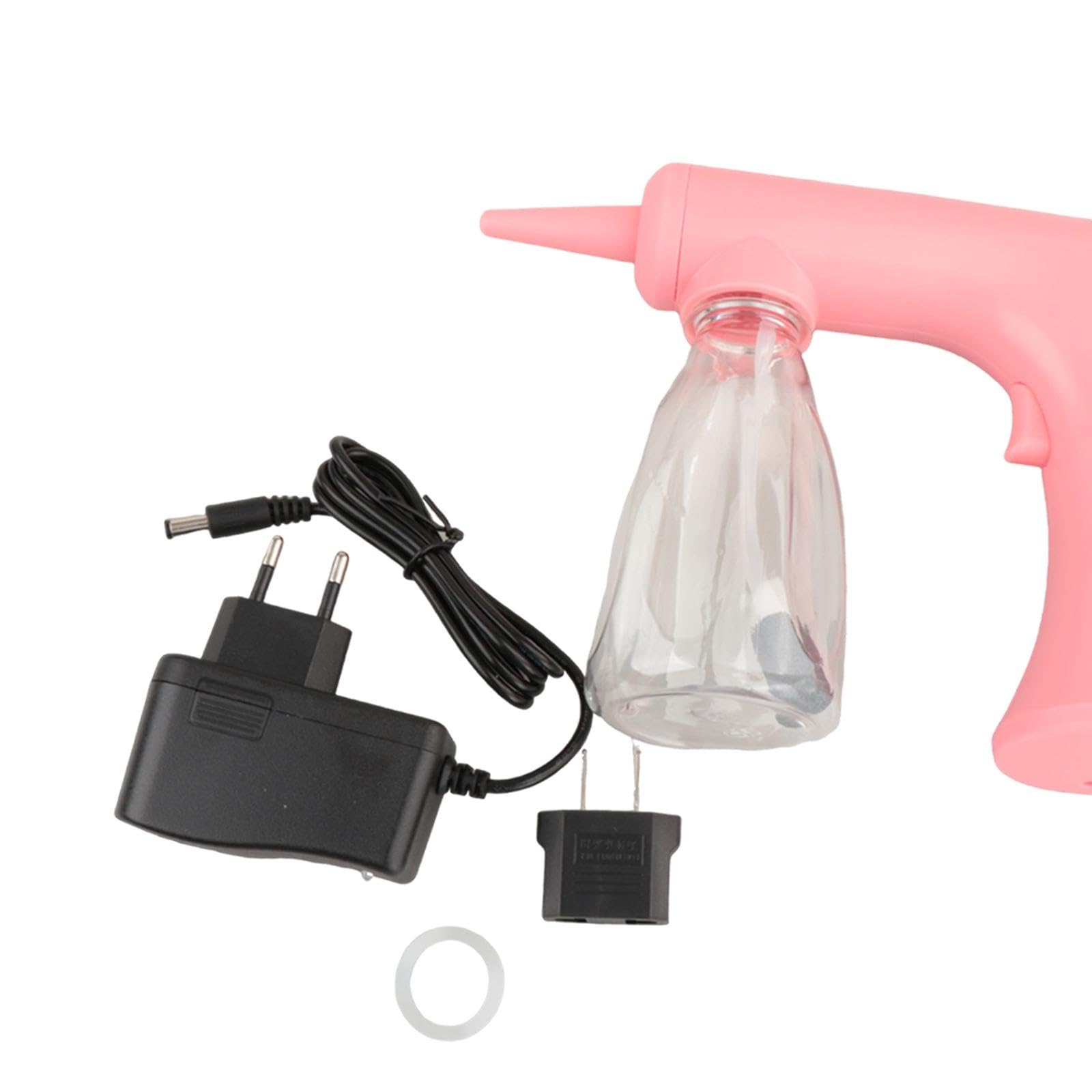 Perming Foaming Machine Elektrischer Friseur Schaum Spender Aufladbar Kompakt Leicht Haarstyling Gerät für Friseur Salon Barbier, Rosa 150ml