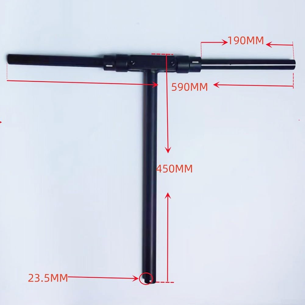 Zoegneer Manillar en T, Manillar plegable de aleación de aluminio, Barra Plegable para Kugoo Scooter Eléctrico