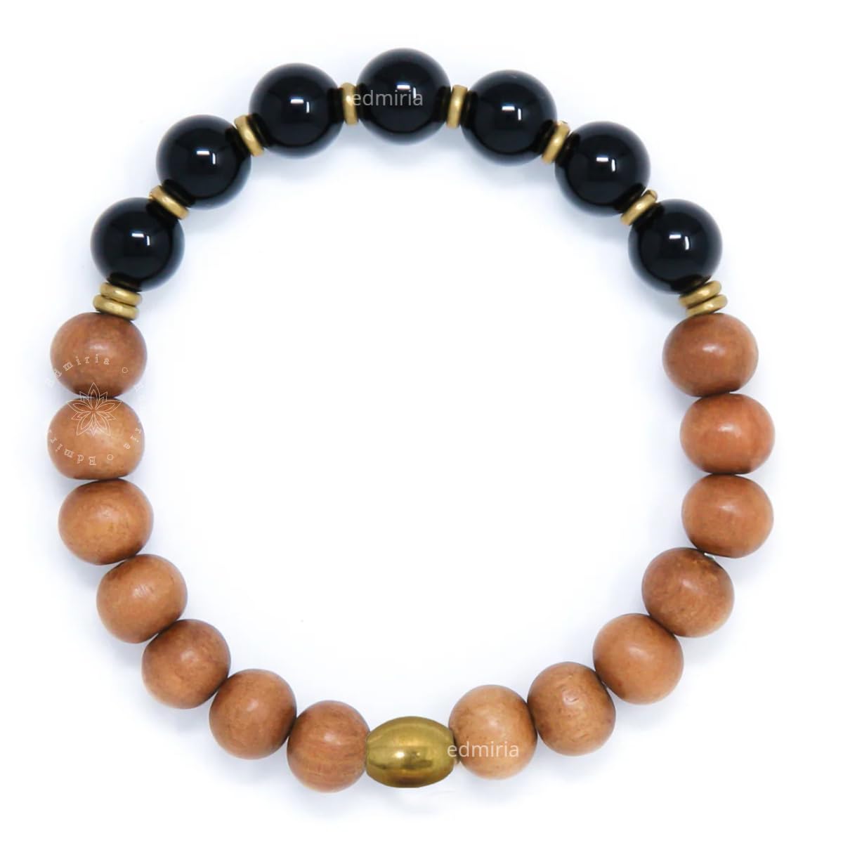 EDMIRIA Sandalwood Chandan Round Beads 8mm Semi Precious Chakra Stones Yoga Meditation Astrological Handmade Elastic Stretchable Bracelet for Men and Women (Black Obsidian-Root Chakra) (B0DDQ3W9SV) Amazon Price History, Amazon Price Tracker