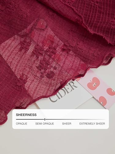 CIDER Summer Tube Tops for Women Floral Tie Front Cute Tops Sexy Going Out Tops Trendy Strapless Mesh Flowy Top Casual3