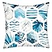 Produktbild Litale_Zuhause Mode Druck Kissenbezüge Einfach modern Dekorativer Kissenbezug Geometrische Figur Welle Wasser Muster Wohnzimmer Schlafzimmer Auto Kissenhülle Kopfkissenbezüge Blau Party Deko