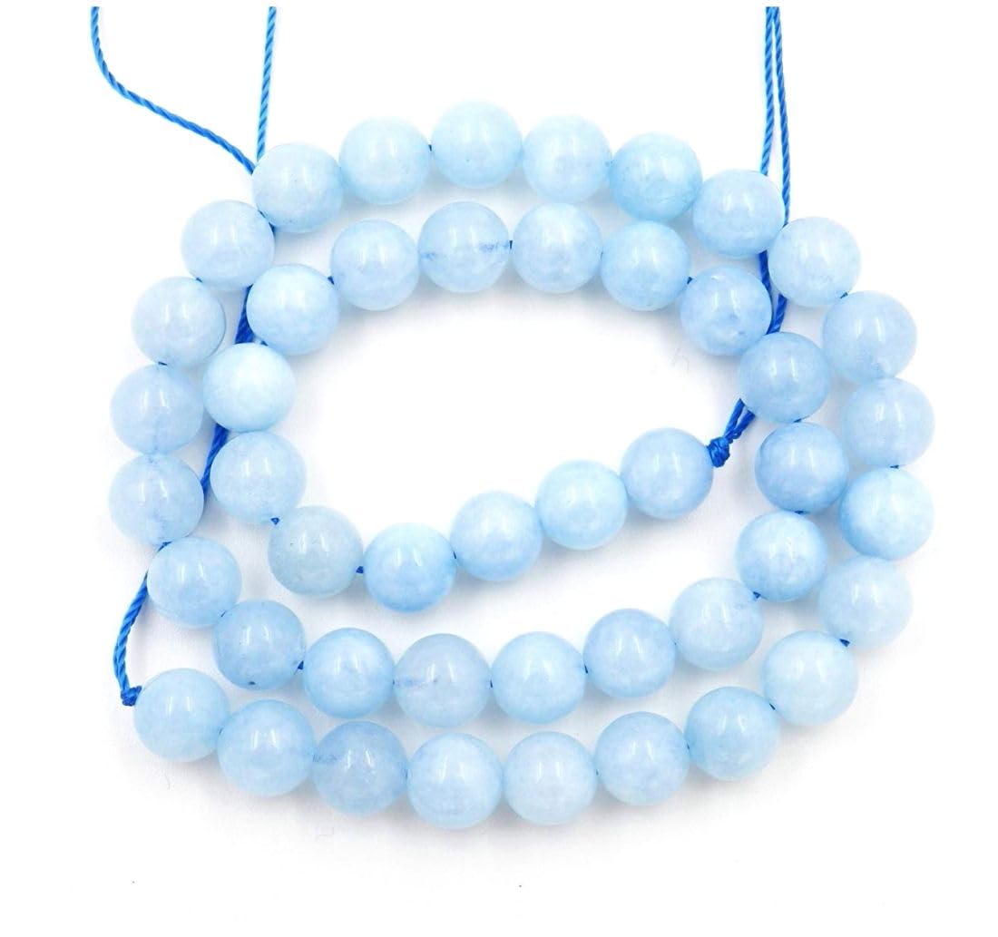 60pcs Adabele Natural Aquamarine Crystal Blue Quartz Gemstone 6mm Round Beads