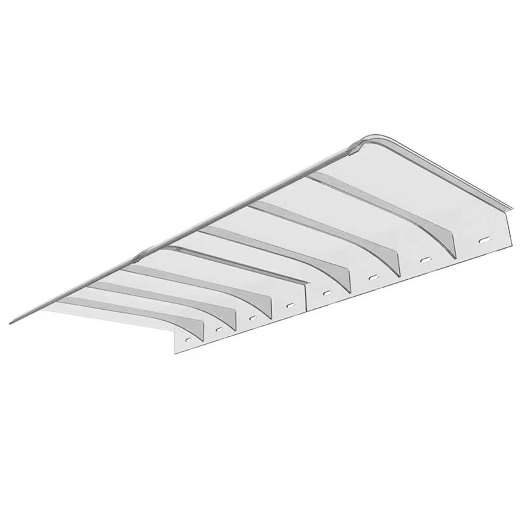 Toldo para puerta de policarbonato de alta densidad con diseño transparente Premium de 14x16 in