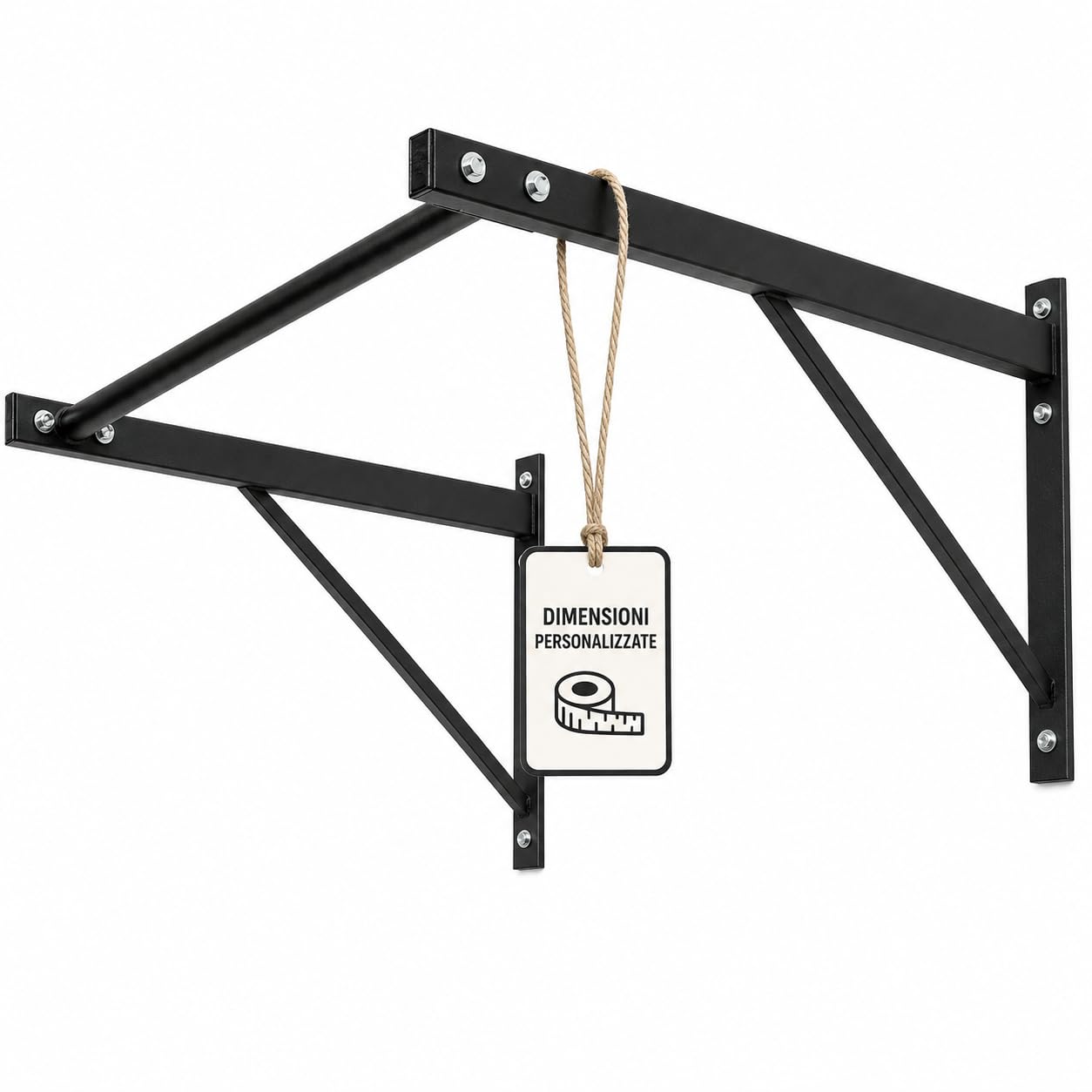 Barra Trazioni a Muro personalizzata per Home Gym - Wall Bar Professionale per Muscle Up & Pull Up - Kit di Fissaggio Incluso - Robusta per Calisthenics fitness, Indoor Palestra