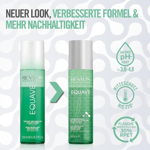 REVLON PROFESSIONAL EQUAVE Strengthening Instant Detangling Conditioner, 200 ml, entwirrender Leave in Sprühconditioner für feines &… – Ansicht 2