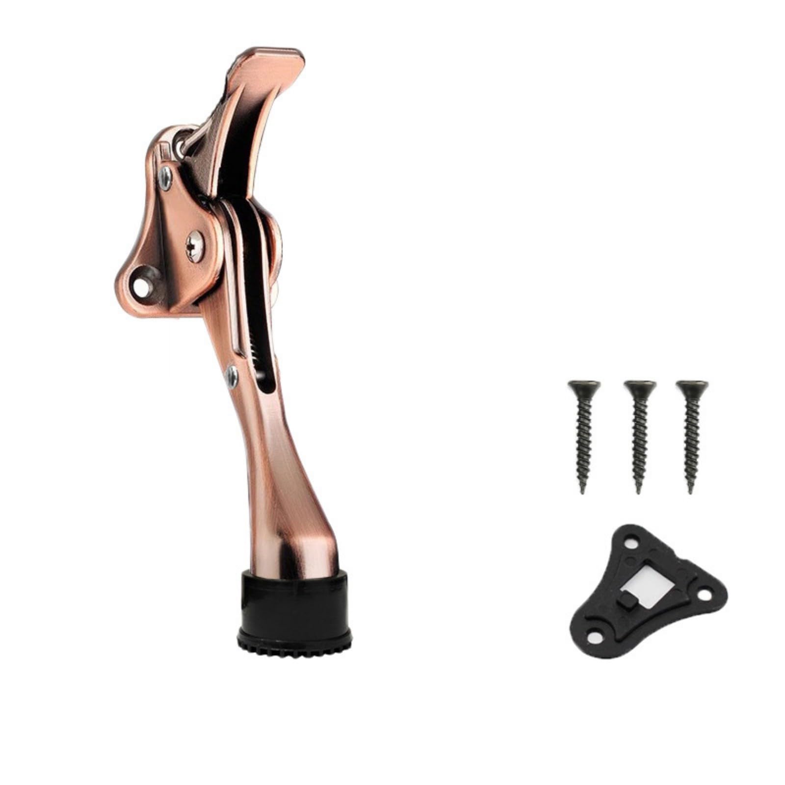 Limtula Red Bronze Sturdy Metal Alloy Horseshoe Door Holder Prevents Damage And For Home Spaces Permanent Metal Door Stopper