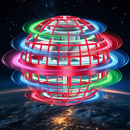 Flying Orb Ball Toys Cosmic Globe Soaring Magic Hover Hand Controlled Boomerang Spinner Mini Orbit Drone Kids Adults Outdoor Cool Stuff Toys Gift for 6 7 8 9 10+ Year Old Boys Girls Teens