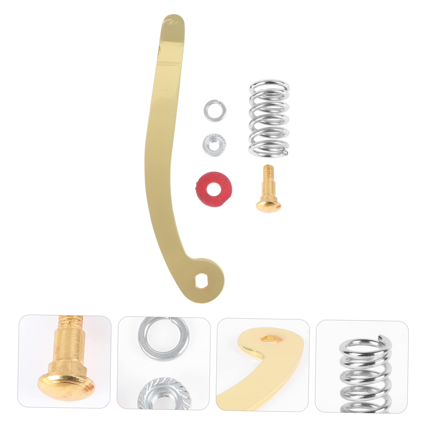 QUMIIRITY 2pcs Whammy Bar Tremolo Bridge Tailpiece Hand Crank for Guitars Gold Vibrato Bridge System