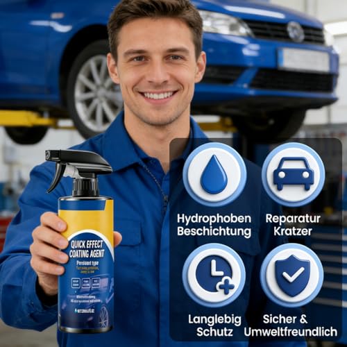 3 Stück Quick Effect Coating Agent –3 In 1 Hoher Schutz Schnelles Auto-Beschichtung Spray Auto, MultifunktionalesBeschichtungs-Erneuerungsspray, Nano Beschichtungs spray, füR Schutz(120ml *3)