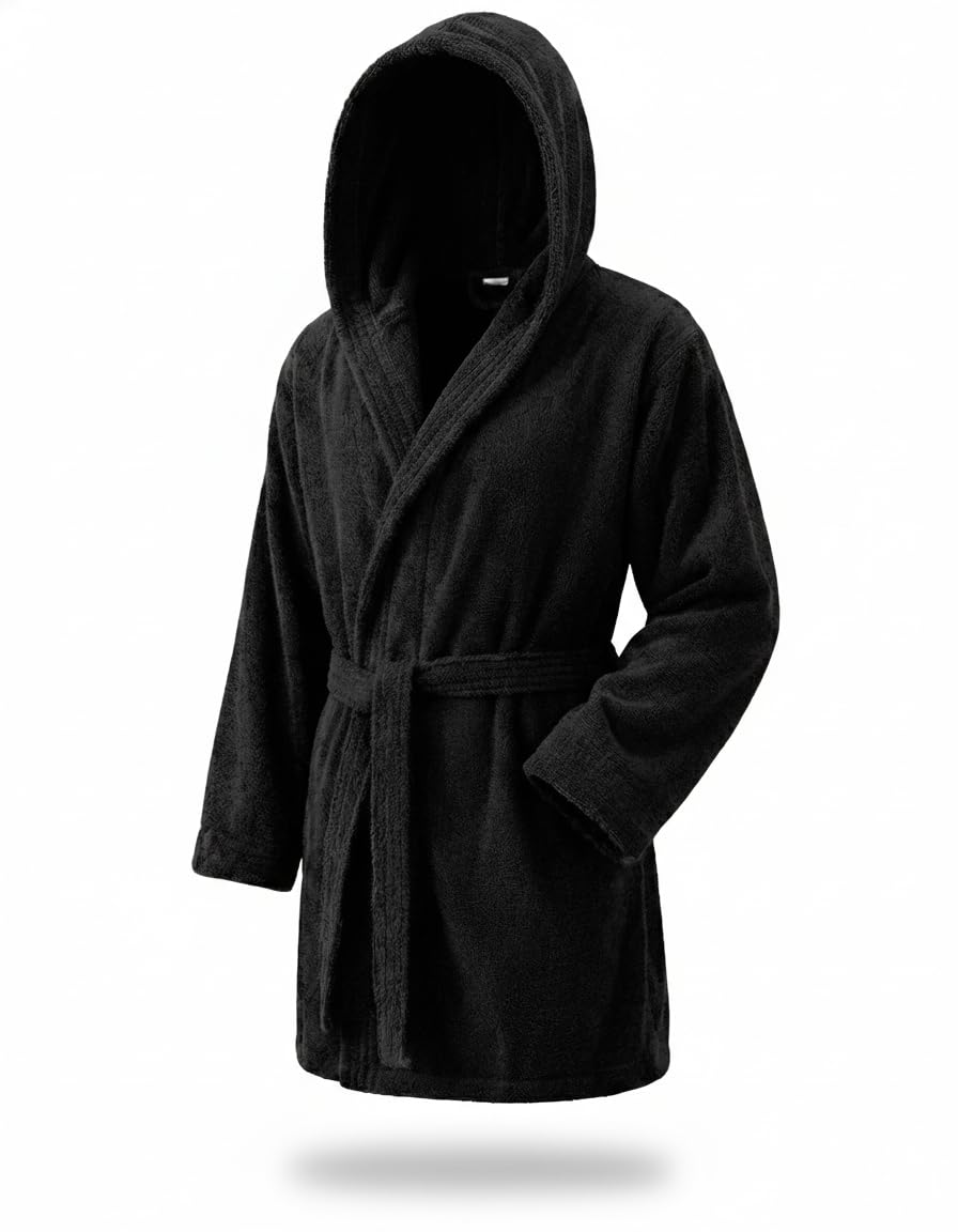 Top Towel - Elegant - Bademantel für Damen und Herren 100% Baumwolle, 500 g/m² - Option mit oder ohne Kapuze - Weich und saugfähig für Dusche, Spa und Pool