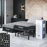 Sven & Son Bliss Adjustable Bed Base-Frame + 14 inch Hybrid Spring Matt (Medium Soft), Head and Foot Lift, Lumbar, Pillow-Tilt, Massage, Under-Bed Lights, USB - Split King