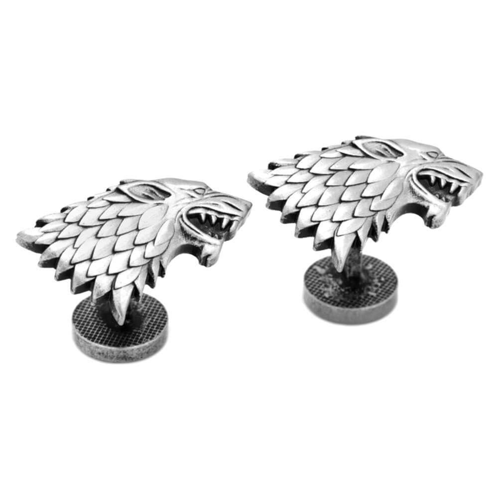 Game of Thrones Stark Direwolf Sigil Cufflinks, Officially Licensed
