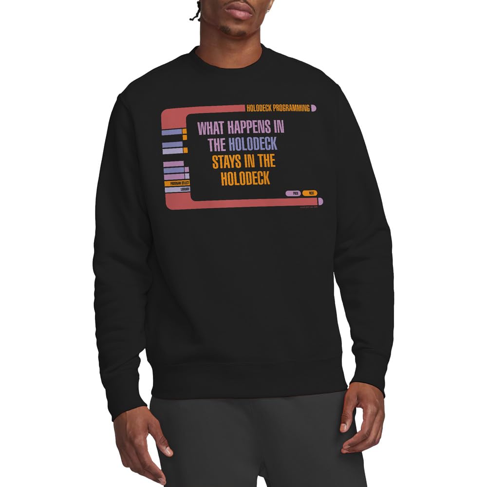 Star Trek Men's Holodeck Secrets Crew Sweatshirt Black - L