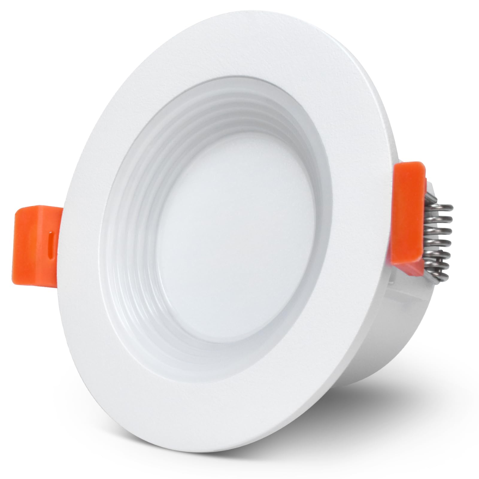 KEELED Faretti LED da Incasso per Cartongesso con Luce Notturna, 6W, 3 Colori Selezionabili 3000K/4000K/6000K, 230V, Foro 70-85mm, Confezione da 24