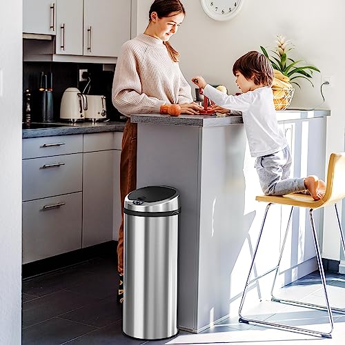 Caneca de Basura Sensor iTouchless 13 gal StainSteel miniatura 3