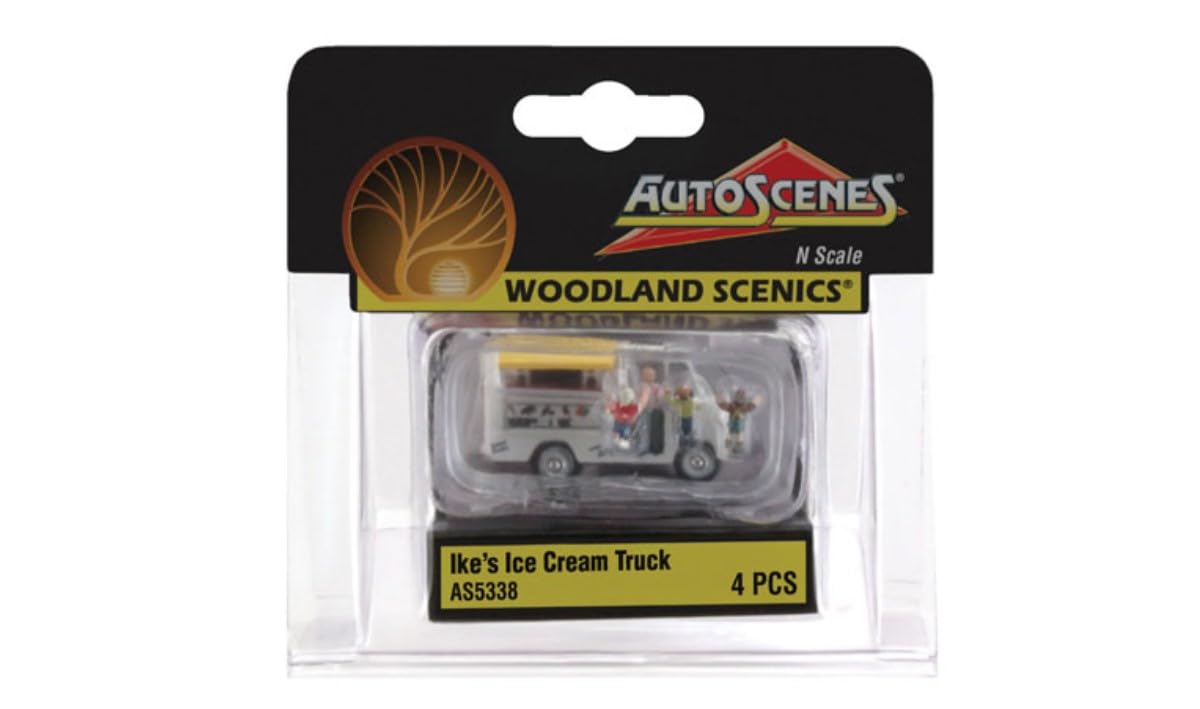 Woodland Scenics AS5338 Ice Cream Truck Children's Ice Cream Sale Figures Scale N 1:160 Ice Cream Truck