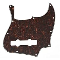 Pickguard Per Fender Basso Pickguard Per Basso Jazz – Piastra Graffio Per Basso J, Adatta A Fender USA E MEX, Plastica Nera Piastra Pickguard J-Bass - Foto 2