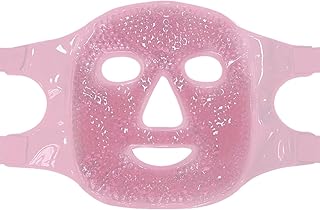 Perfect Remedy Doctor Developed Ice Face Mask - Gel Bead Face Ice Pack - Hot Cold Gel Face Mask - Reusable Ice Mask For Face, Ice For Face, Cooling Face Mask For Puffy Eyes, Migraine & Headache [Pink]