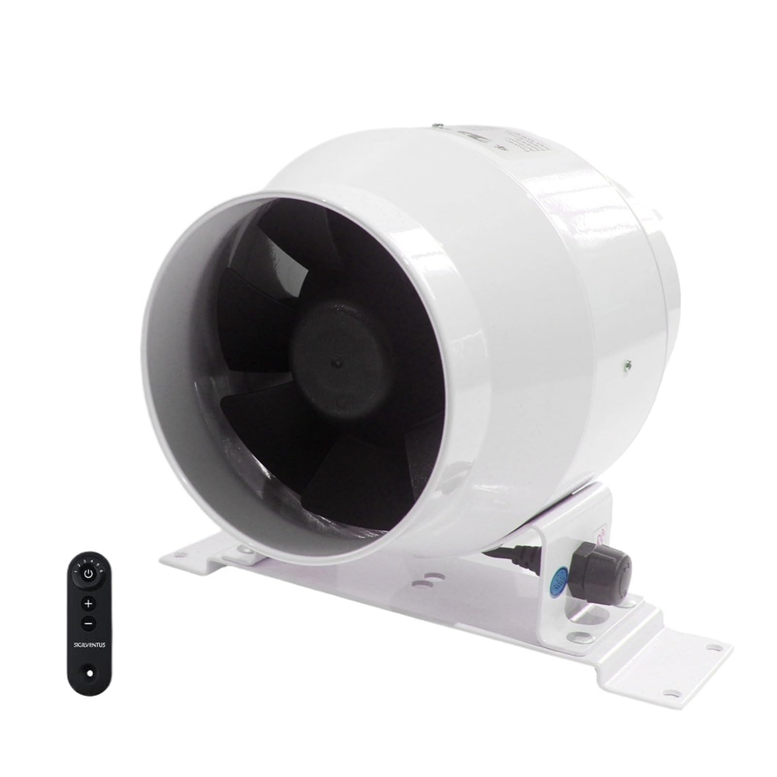 Ventilador En Línea De Flujo Mixto Con Control De Velocidad, Tubo Circular De 4 Pulgadas, Ventilador De Ventilación Silencioso De Alta Velocidad, Ventilador De Conducto(Remote Controller)