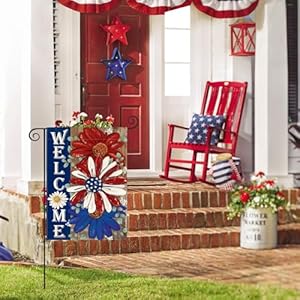 AVOIN colorlife Patriotic 4th of July Garden Flag 12x18 Inch Double Sided Outside, Floral Welcome Daisy Holiday Yard Outdoor Decoration AVOIN colorlife Patriotic 4th of July Garden Flag 12×18 Inch Double Sided Outside Floral Welcome Daisy Holiday Yard Outdoor Decoration