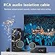 CERRXIAN RCA-Rauschunterdrücker, Cinch-Audio-Brummunterdrücker, Erdschleife, Geräuschisolator, verwendet Klinken-Audiokabel, um Brummgeräusche von Auto-Audio-Systemen/Heim-Stereoanlagen zu beseitigen