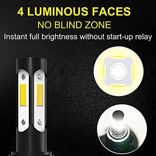 Quayub Fit For Dodge Ram 1500 2500 3500 With Projector (2016-2018) Led Headlight Bulbs Combo, 9005+9005 High/Low Beam+9145/9006 Led Fog Light Bulbs, 6000K 11000Lm Super Bright, Pack Of 6 #TOP2