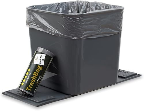 Cubo de basura para automóvil, de gran capacidad, con solapa de estabilidad de 1.4 galones, para automóviles y camiones, a prueba de fugas,