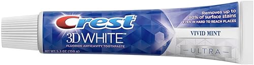 Miniatura 3 de Crest Pasta dental 3D White Ultra Whitening, Vivid Mint, (5.6 onzas, paquete de 5)