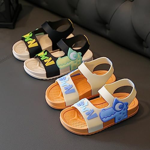 Boys Dinosaur Print Water Shoes Soft Bottom Non Slip Sandals Collision Color Beach Shoes For Toddler Toddler Sandals2