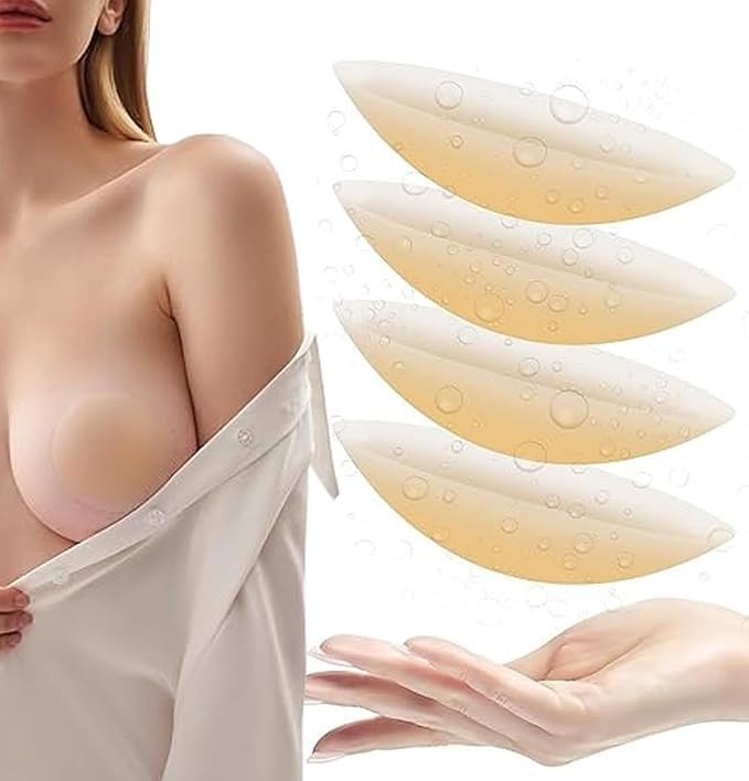 Silicone Nipple Cover for Women | Invisible Breast Pasties | Waterproof and Breathable Reusable Nipple | Adhesive Silicone Nipple Cover for Evening Gown,Party Dress (2 pcs)