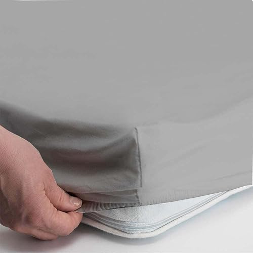 Miniatura 3 de Sábana bajera ajustable de 33 x 75 pulgadas, 100% algodón egipcio, ideal para cama individual estrecha, litera de campamento, caravanas, cama