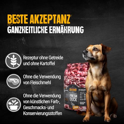 BELCANDO MASTERCRAFT Hundefutter trocken Fresh Duck, 500g, Trockenfutter für Hunde mit Ente, 80% Frischfleisch, getreidefrei… – Ansicht 5