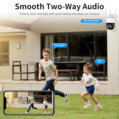 Image of VSTARCAM Outdoor Waterproof PT Network Camera, 1080P Wired Cameras for Home Secuirty Camera with Bluetooth Connection, Color Night Vision, Motion Detection & Tracking,Light & Siren Alarm, SD /Cloud 03