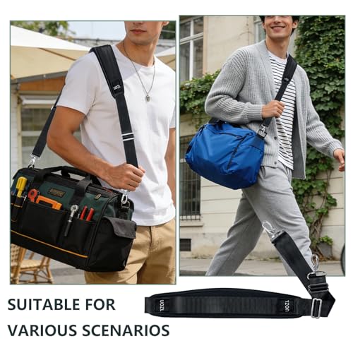 Image of 67 Inch Shoulder Straps, Soft with Ultra-Thick Fixed Shoulder Pad, Two Way Independently Adjustable Buckle Replacement Straps for Laptop Bag Messenger Bag Tool Bag Luggage,Black