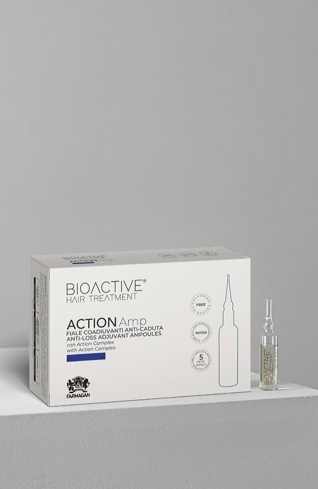 Bioactive Hair Treatment Action Amp 10 Fiale 7.5 ml anti-caduta | azione urto con Estratti vegetali di Achillea, Fanfara, China Rossa e Provitamina B5