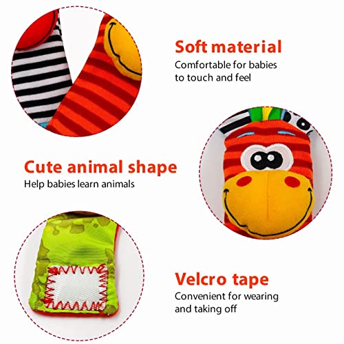 XAENA-Baby-Rasseln-Spielzeug-rasselsocken-babyrasselarmband-baby-babyspielzeug-0-6-monatePerfekt-fur-neugeborene-Jungen-und-Madchen