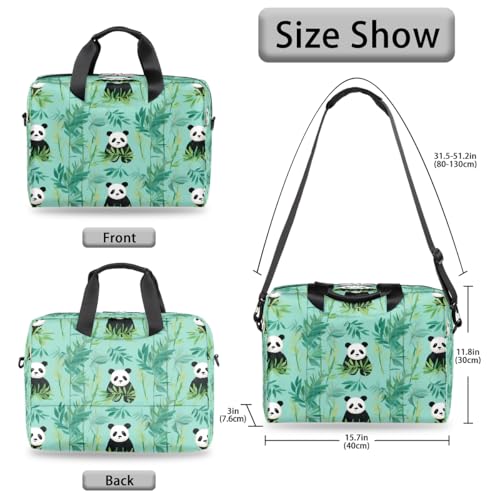 Maletín para portátil con diseño Panda Leaves 16'' miniatura 5