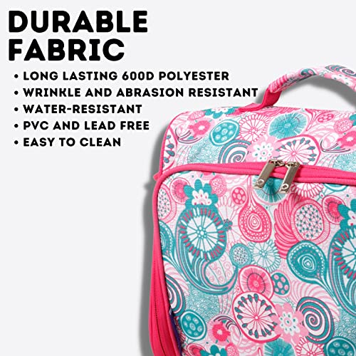 Image of J World Casey Girls Lunch Bag. Cute Insulated Lunch-Box for Women, Blue Raspberry