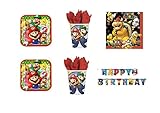 16 platos de Super Mario Bros y Luigi.