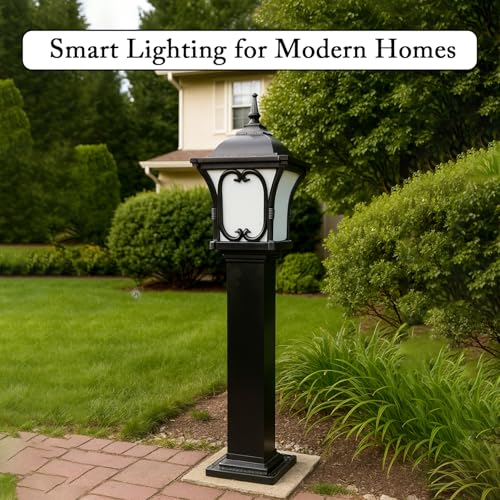 Image of GIGAWATTS Apple 30 Outdoor Garden Light - 101% Rust & Waterproof Die-Casting Aluminium Exterior Lamp for Garden, Boundary Street & Home Entrances (B22 Holder, Bulb Not Included, Black)