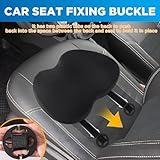 QUTOOL Car Memory Foam Seat Cushion Car Seat Cushions for Driving Wedge Booster Seat Cushion for Short People Chair Seat Cushion Pad Seat Back Support for Office Chair, Cars, and Trucks (Black) - Image 4