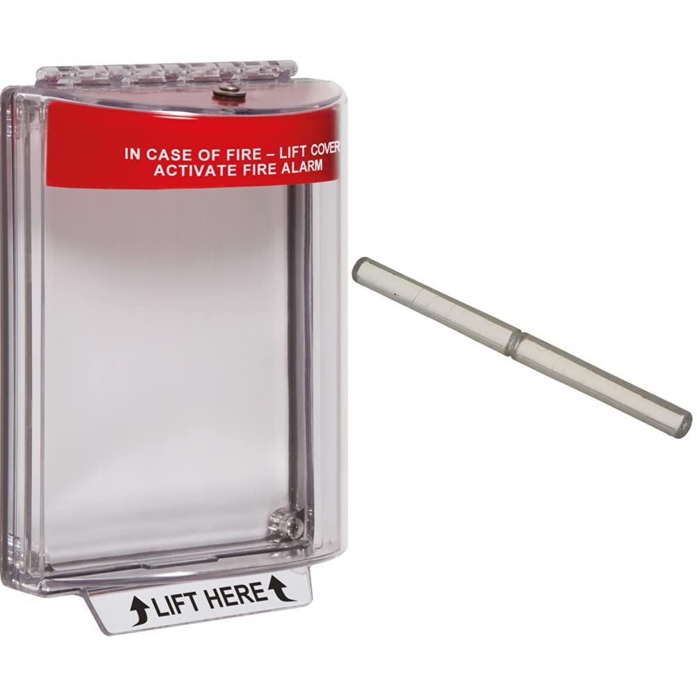 Safety Technology International, Inc. STI-13010FR Universal Stopper®, Flush Mount and Fire label, Indoor/Outdoor Protective Polycarbonate Cover